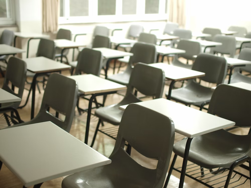 chairs in a classroom